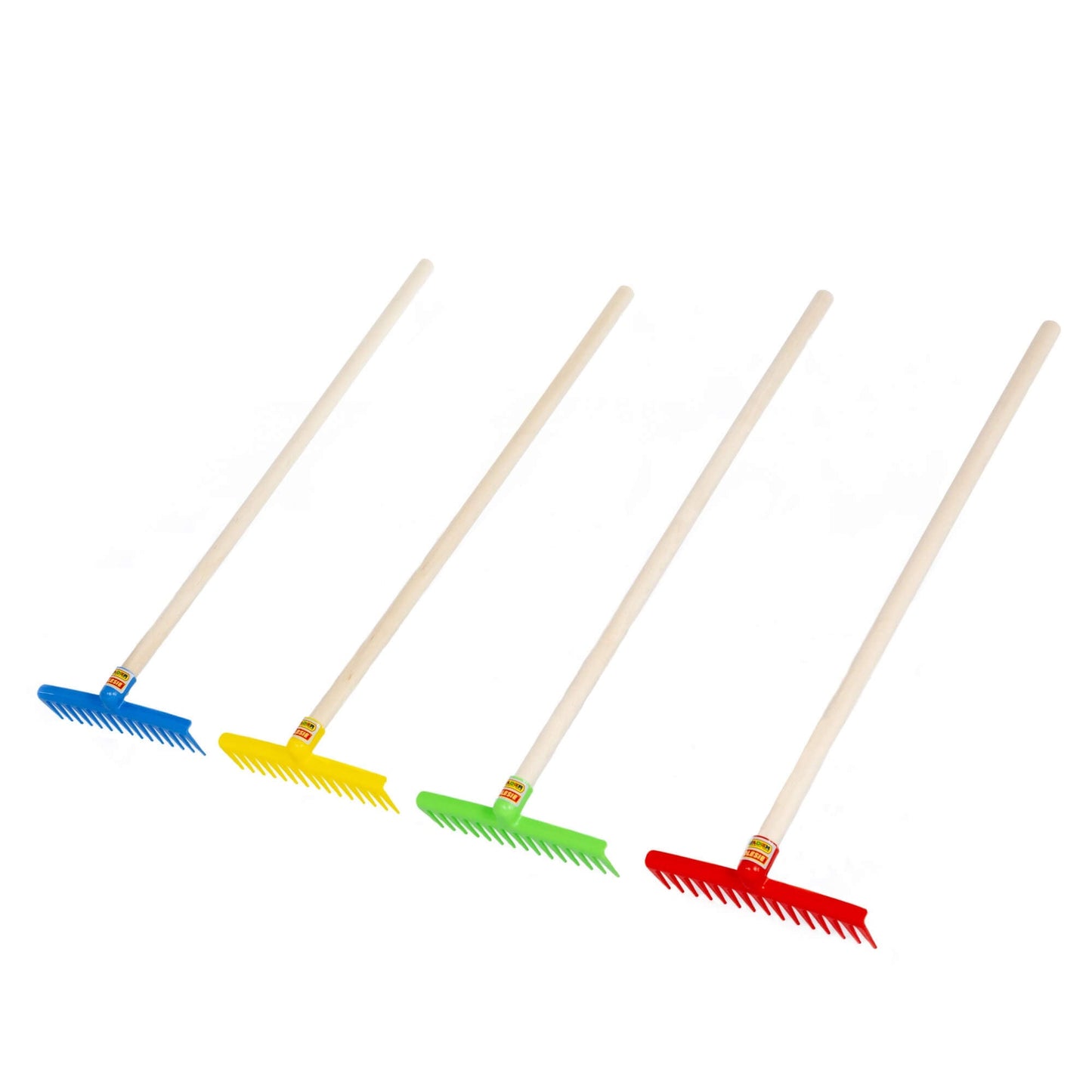 מגרפה לעלים ידית עץ (24 יחידות בקרטון)