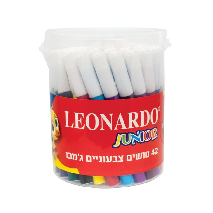 כוס טושים לאונרדו 42 יח