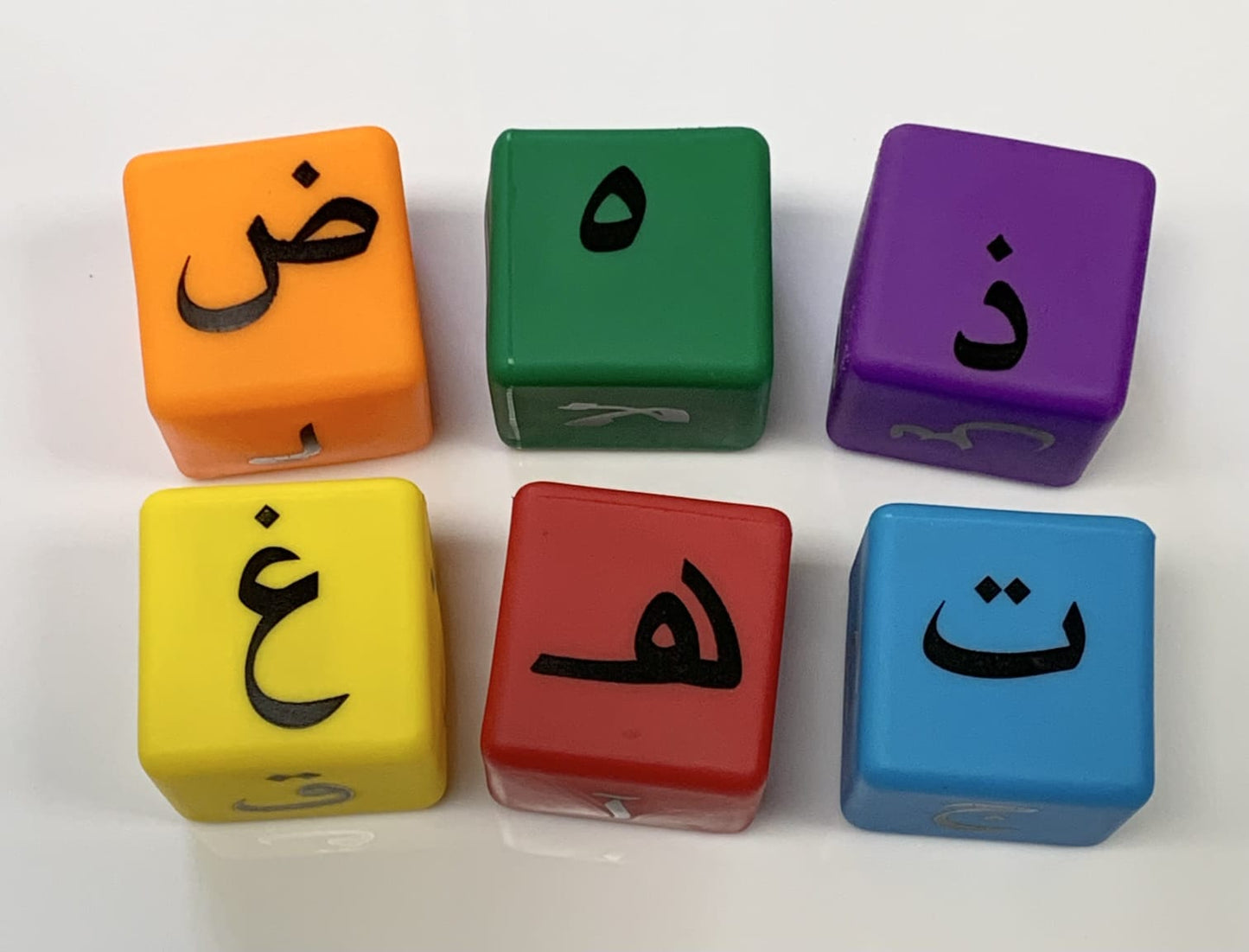 סט קוביות אותיות בערבית רכות 6 יח 5 ס"מ