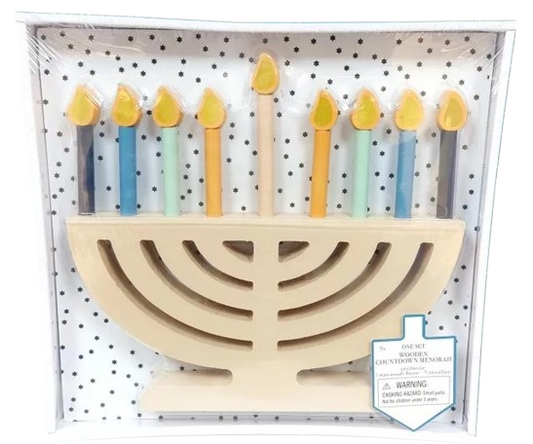 חנוכייה עץ לקישוט