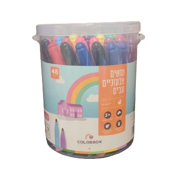 טושים צבעוניים עבים 48 יח