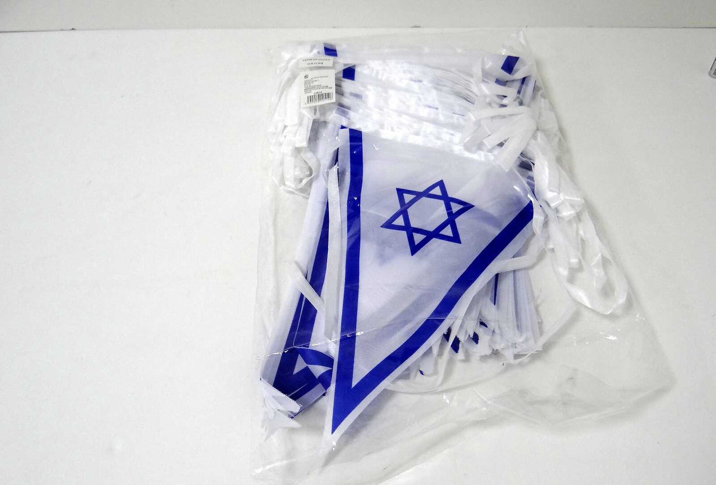 שרשרת דגלי ישראל משולשים בד 50 מטר