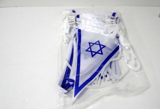 שרשרת דגלי ישראל משולשים בד 50 מטר