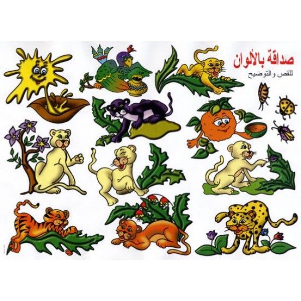 פלקט סיפור בהמחשה חברות בצבעים- ערבית