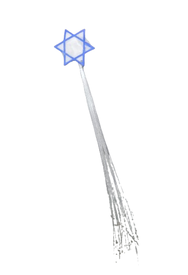 10 סיכה לשיער מגן דוד עם אורות