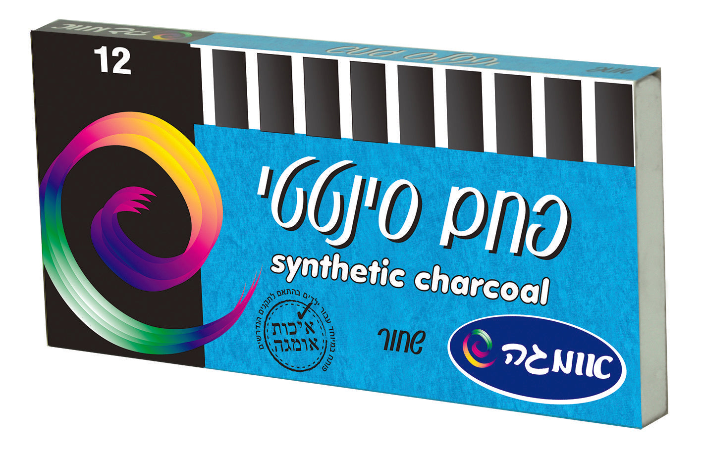 גירי פחם סינטטי שחור 12 יח'- אומגה