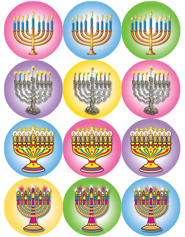 מדבקות חנוכיות 30 מ"מ