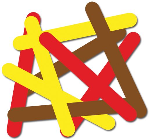 גזירות סול מקלות בצבעי האש