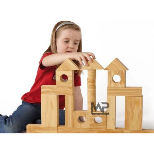 קוביות ספוג פלציב בתיק- דמוי עץ